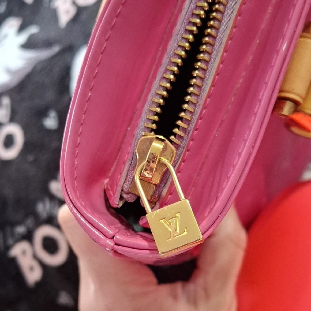 Louis Vuitton Pink Patent Tote with Tan Handles - Picture 5 of 7